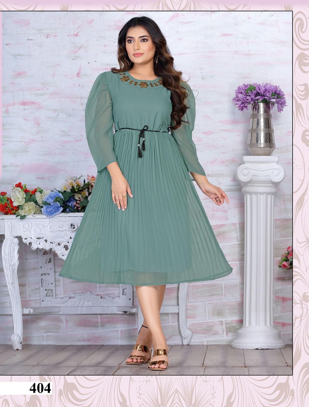 Beauty Tiger Heavy Georgette Wholesale Kurti Collection